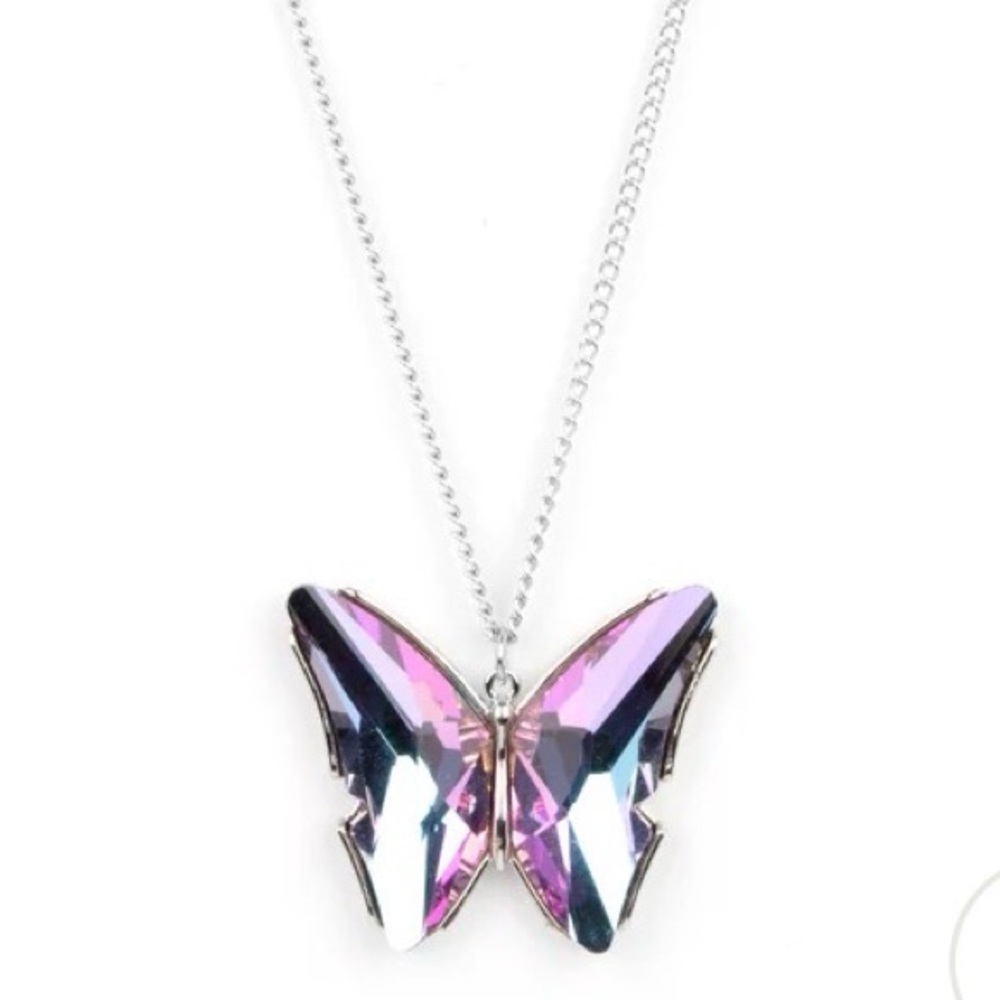 Butterfly Pendant Necklace & Earring Set - Picture 2 of 4